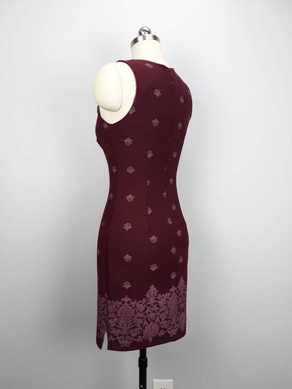 Vintage plum purple paisley mini dress - image 4