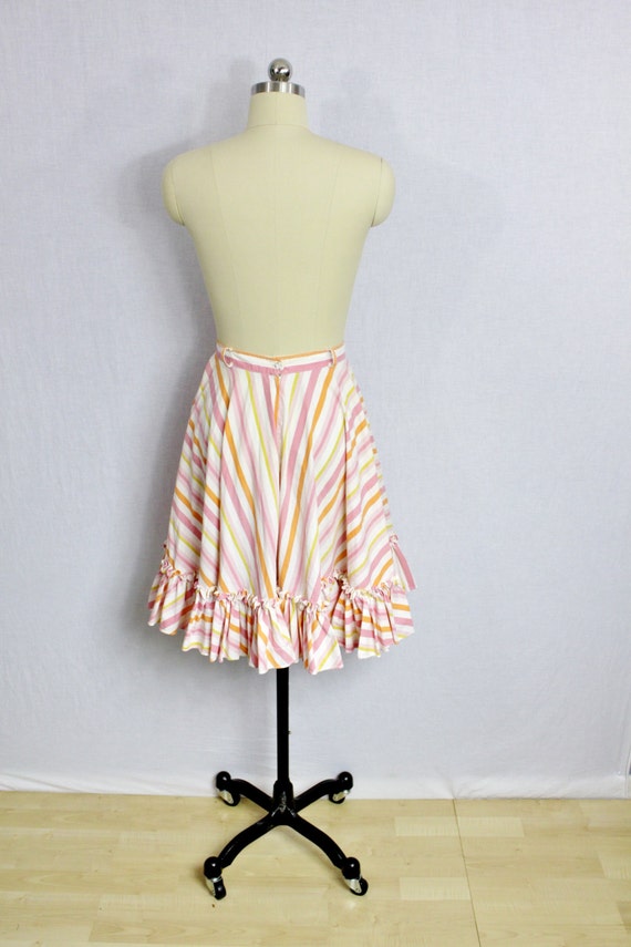 Vintage Pink striped circle skirt - image 4