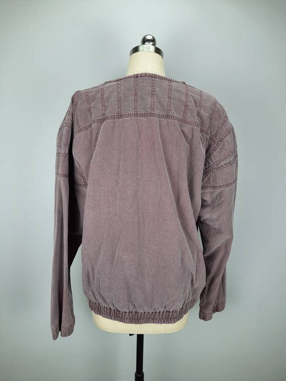 Vintage super faded dusty mauve pullover top - image 5