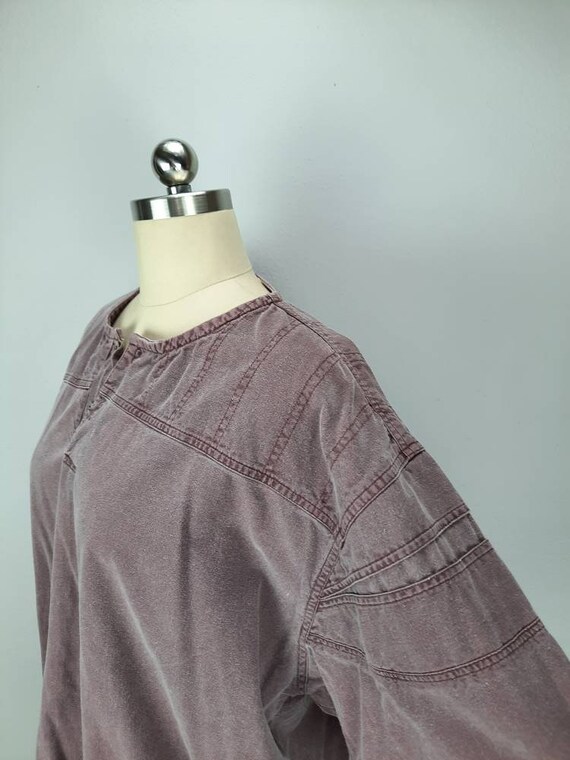 Vintage super faded dusty mauve pullover top - image 6