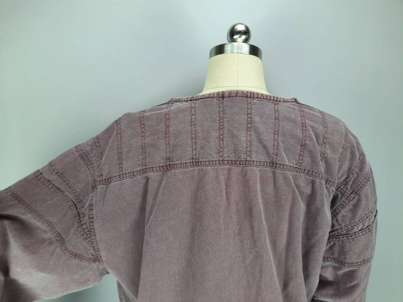 Vintage super faded dusty mauve pullover top - image 7