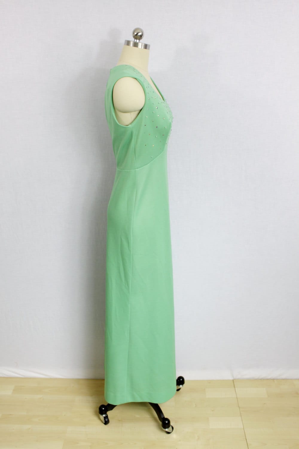 Vintage Aquamarine green embellishied maxi dress Vintage Aquamarine green embellishied maxi dress