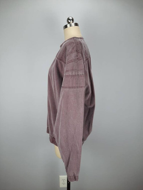 Vintage super faded dusty mauve pullover top - image 4