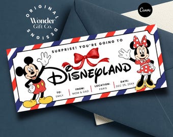 Disneyland Ticket, Disneyland Paris Reveal, Printable Tickets