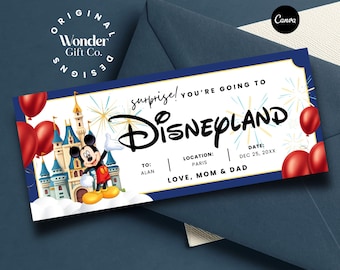 Disneyland Paris Ticket Printable, Disneyland Paris Reveal