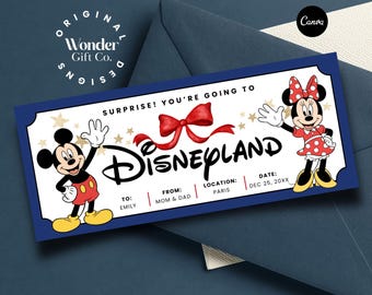 Disneyland Ticket, Disneyland Paris Reveal, Printable Tickets