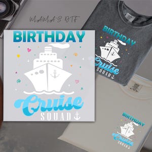 Birthday Cruise DTF Birthday Group Ready To Press Cruise Birthday Party DTF Transfer Ready For Press Family Cruise Vacation Heat Transfer