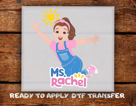 Ms. Rachel Inspired DTF Transfer Cute Preschool Teacher Design Ready To Press Toddler Learning Shirt for Kids & Moms DTF Heat Transfer