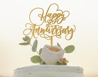 50th anniversary cake topper