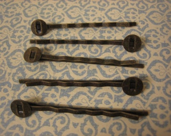 Antique Bronze Bobby Pins, Hair Pins, Bronze Hair Pins, DIY Hair Accessories, Zardenia, 20 pieces