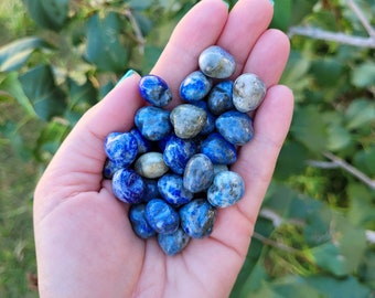 Mini Lapis Hearts, Bundle of Hearts, Pocket Hearts, Worry Hearts, Bundle of 10 Mini Hearts