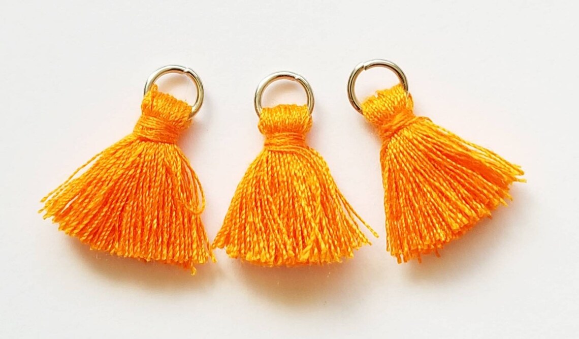 Orange Tassels Short Cotton Tassels Small Tassels 3 Pieces Etsy Australia