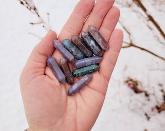 Aquatic Agate Points, Crystal Points, Double Crystal Points, Agate Crystal Points