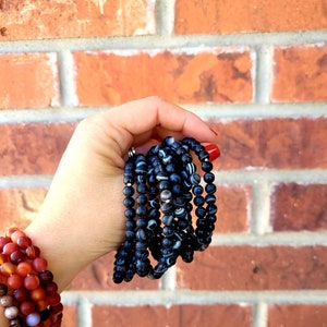 Black and White Sardonyx Bracelets, Gemstone Bracelets, Crystal Bracelets