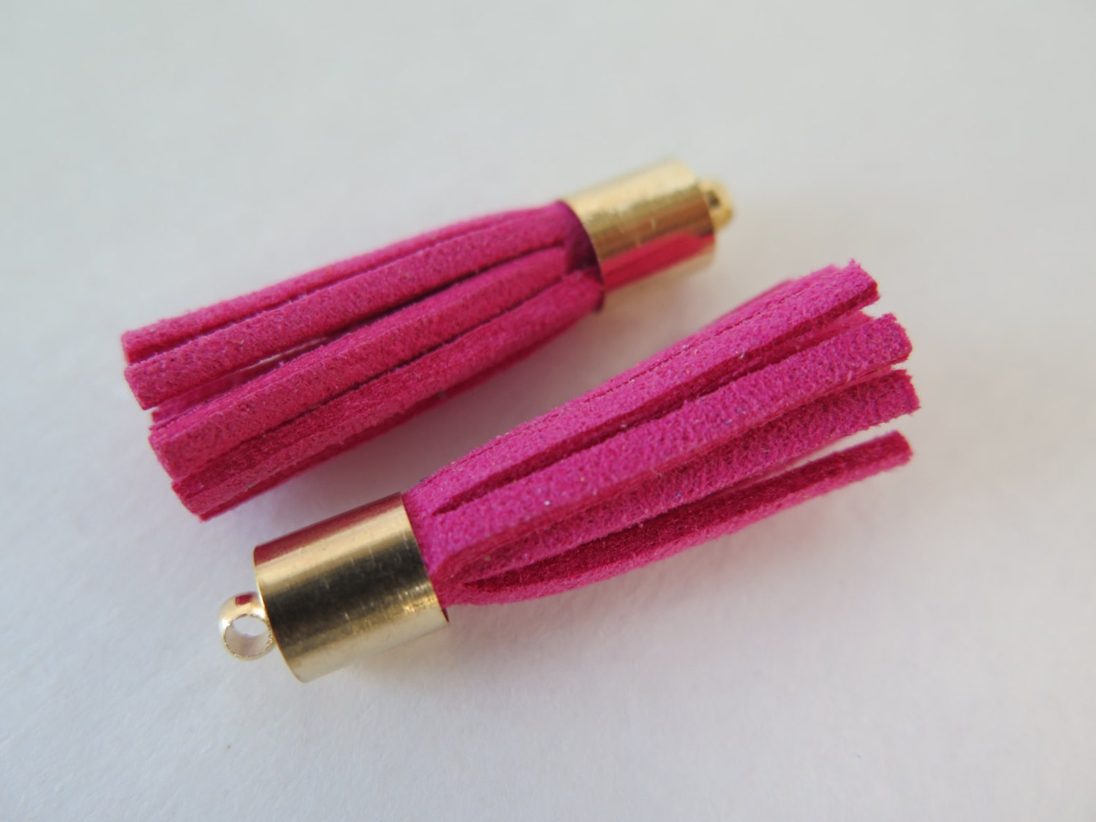 Velvet Tassels With Gold Toned Caps Hot Pink Tassels GT1 Etsy
