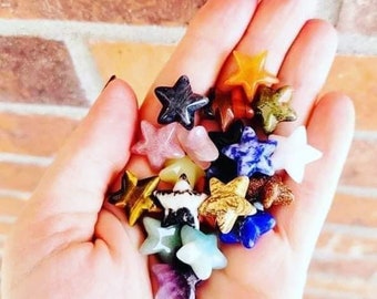 Mini Stones Star Stones, Mini Star Stones, Small Pocket Gemstones, Small Star ...
