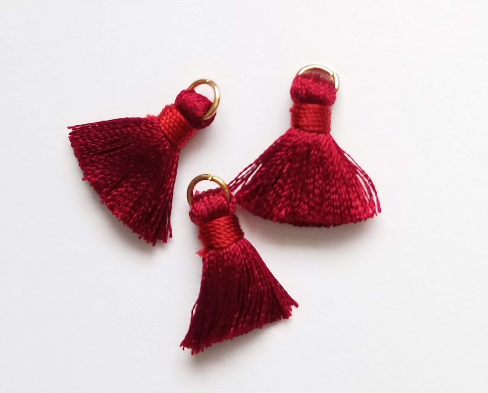 Short Tassels Burgundy Tassels 20mm Tassels Short Tassels Etsy