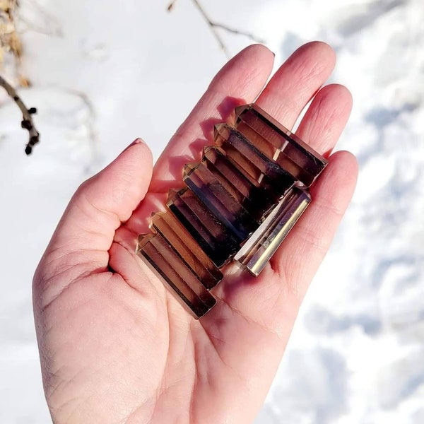 Smoky Quartz Points, Crystal Points, Smoky Quartz Crystal Point