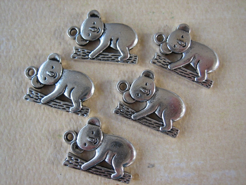 Koala Charms 5pcs Koala Pendants Antique Silver 18x14mm - Etsy