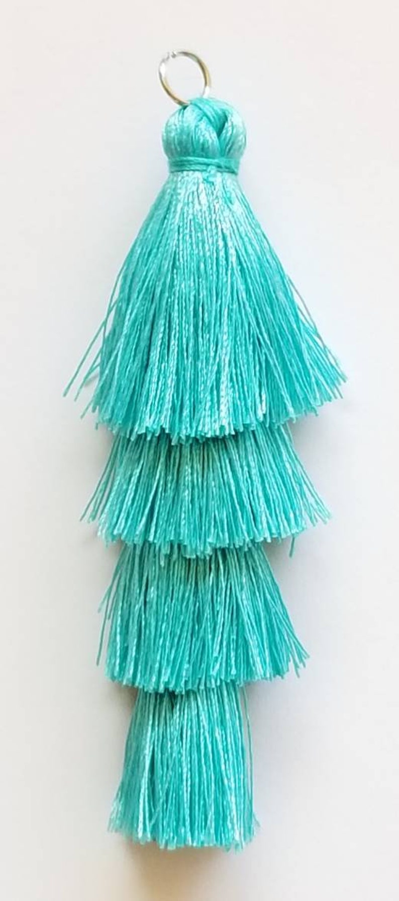 Turquoise Tassels Four Tier Tassel Long Tassels Diy Etsy