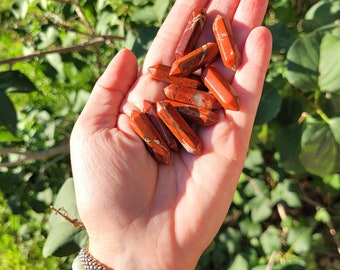 Red Jasper Points, Crystal Points, Red Jasper Stone Point, Double Red Jasper Points