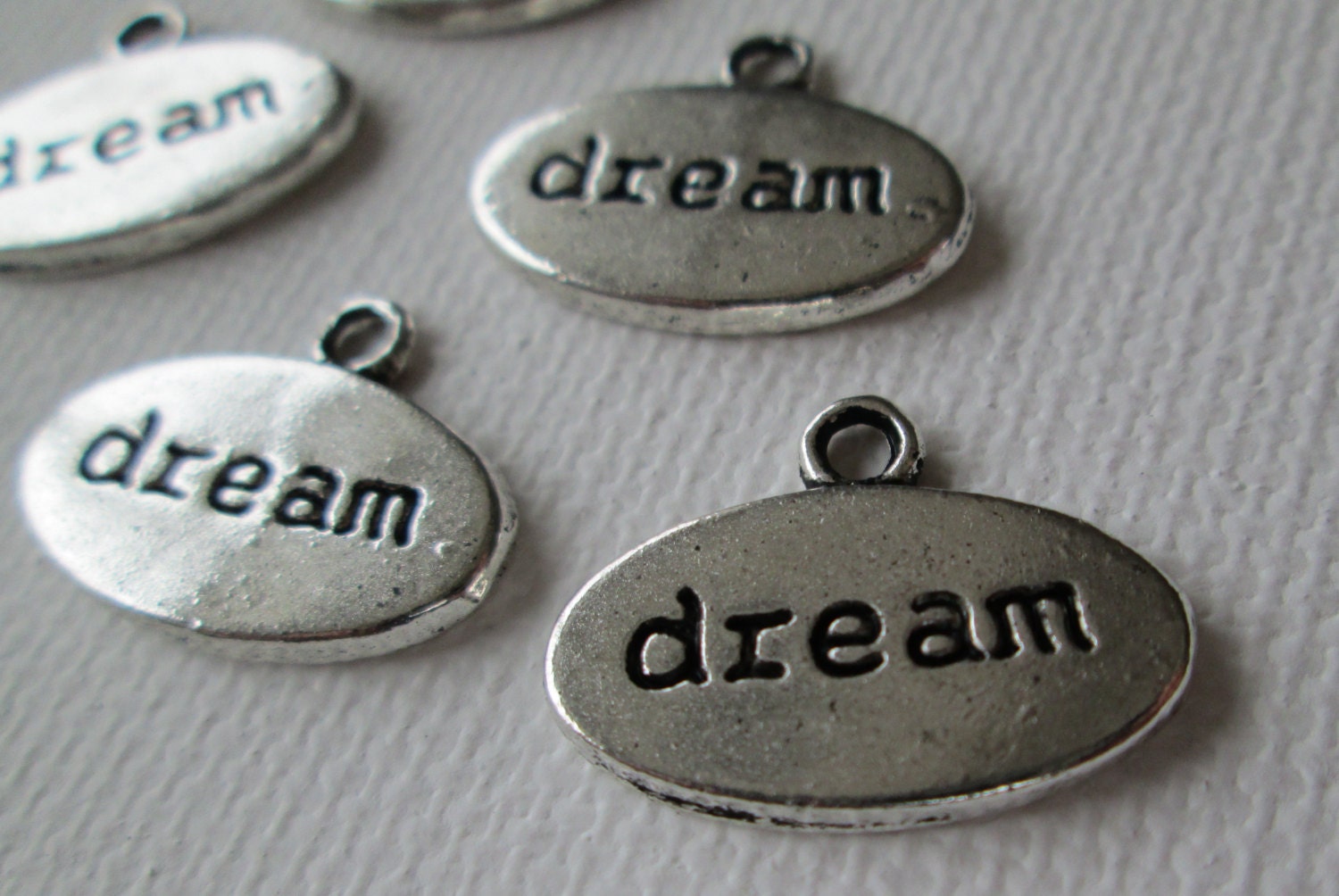 Dream Beads Dream Charms 5 Pieces Oval Charms Silver Dream Etsy