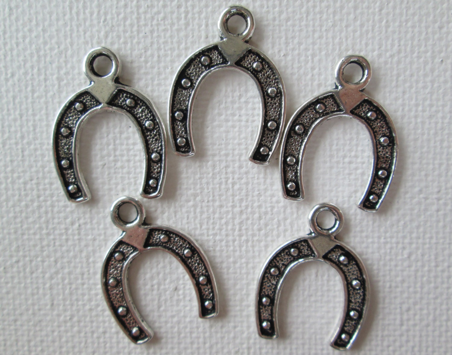 5PCS Horseshoe Charms Antique Silver 25x16mm Etsy