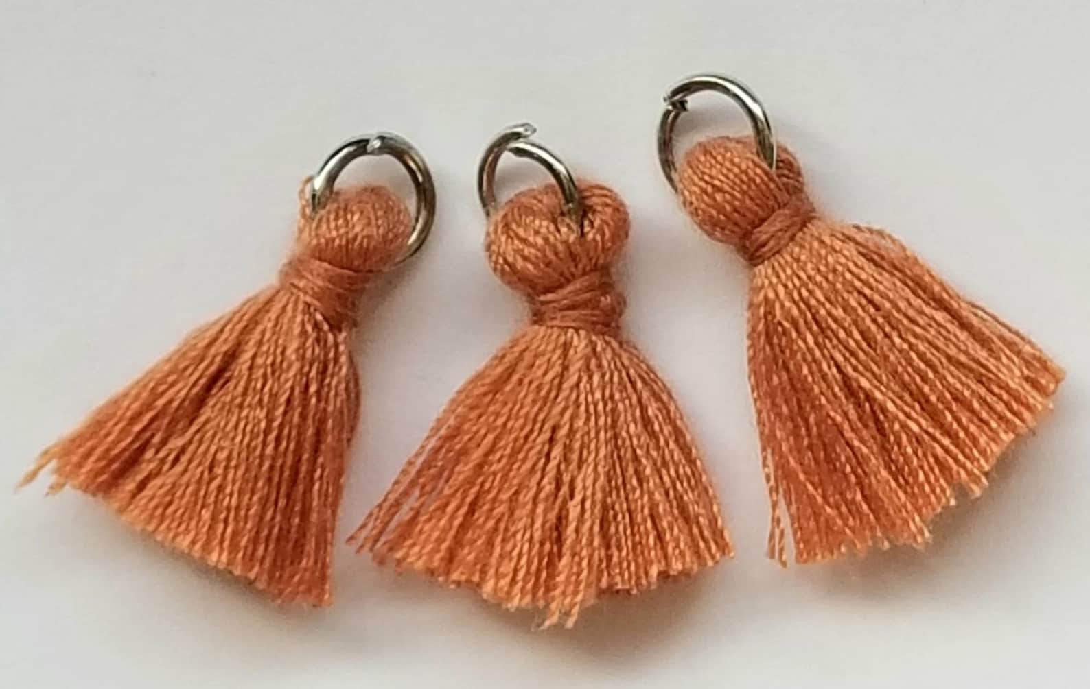 Burnt Orange Tassels Orange Tassels Small Cotton Tassels Etsy