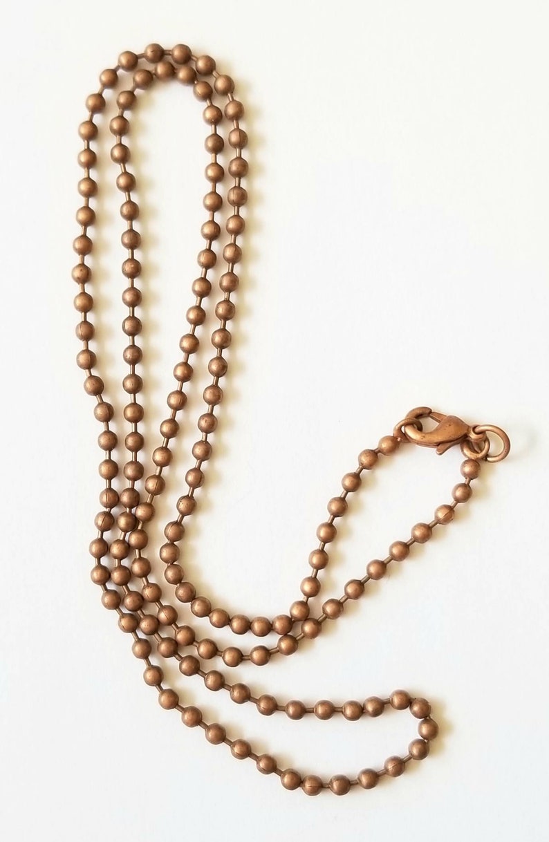 Ball Chain Antique Copper Ball Chain Ball Chain Necklace Etsy