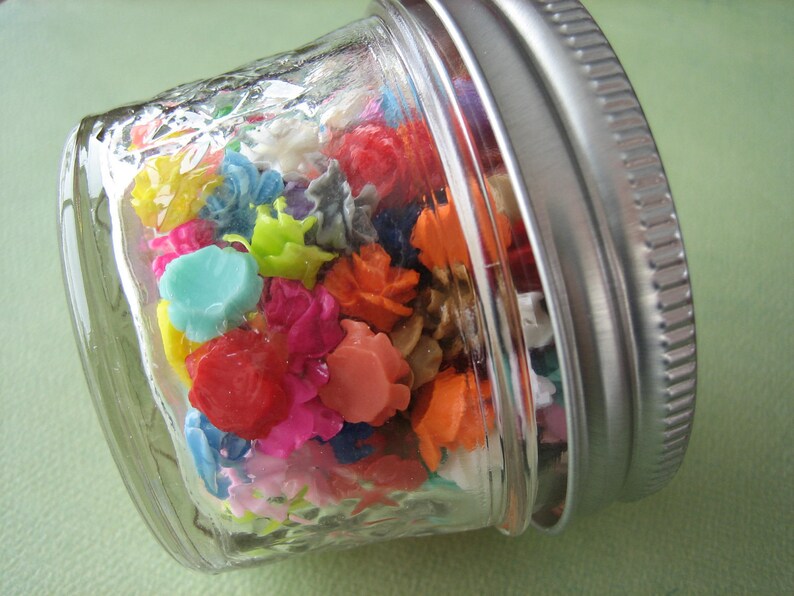 Mini Roses in a Glass Jar 150 Pieces Sampler Pack Mini Flower Etsy