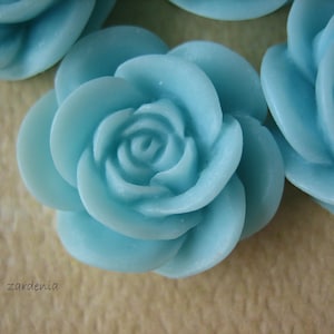 Blue Roses, Blue Flowers, 18mm Blue Roses, Resin Roses, 4pcs Rose ...