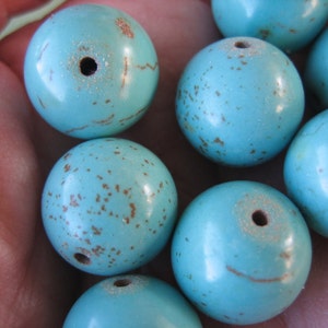 10PCS - Synthetic Turquoise Rounds - 12mm - Jewelry Findings by ZARDENIA
