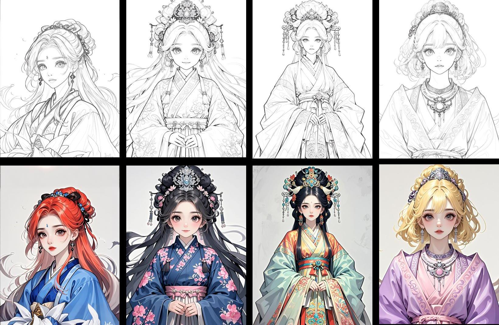 30 Beautiful Anime Coloring Pages | Adult and Kid Coloring Pages