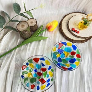 Handmade translucent plate fused glass gifts