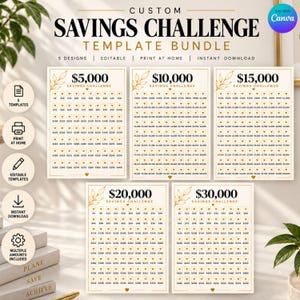 Spar-Challenge-Paket mit 100 Umschlägen. 50.000-Euro-Spar-Challenge. Ausdruckbarer Spar-Tracker für 50.000 Euro. Geldspar-Challenge. Digitaler Download