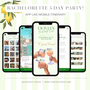 Bachelorette Weekend Itinerary Template: Digital Mobile Bach Guide