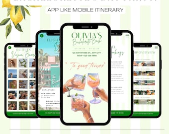 Modèle d'itinéraire pour un week-end de célibataire : guide Bach numérique pour mobile