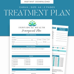 Treatment Plan Form Template|Treatment Service Recommendation Form|Client Treatment Planner|Consultation Sheet |Treatment form|Skincare Plan