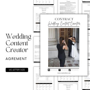 Wedding Content Creator Contract Template: Customizable Agreement (Canva Editable, US Letter) (PDF Download)