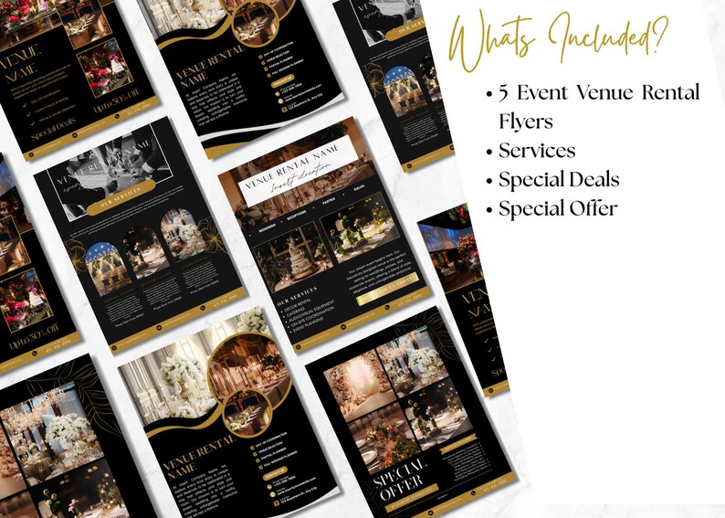 Event Venue Rental Flyer Template | Party & Venue Brochure | Business ...