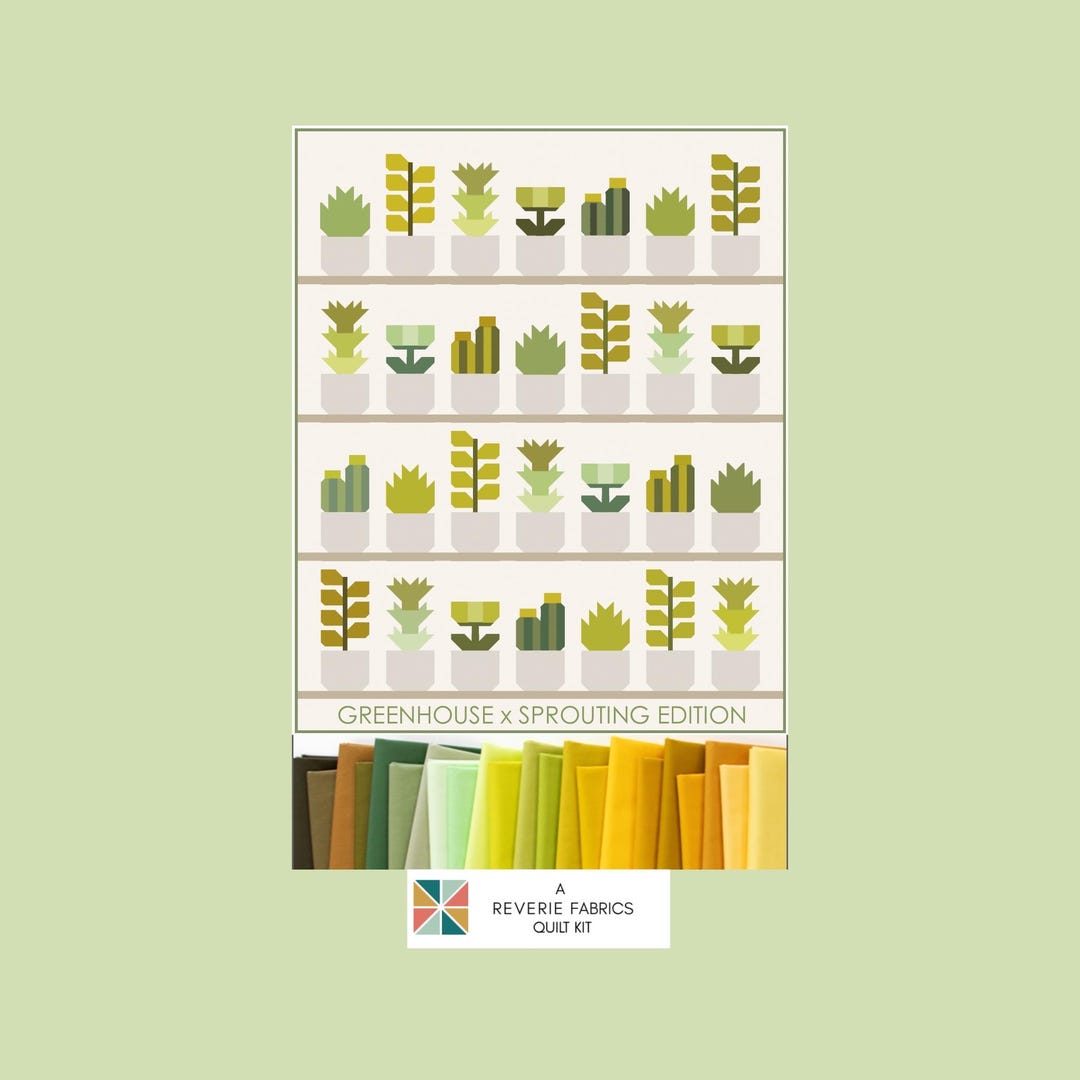 Greenhouse Pattern Back in Stock! Greenhouse Quilt Kit | Greenhouse Pattern by Elizabeth ...