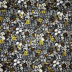 Cotton + Steel Fabrics | Rifle Paper Company | Meadow | Metallic Gray Floral