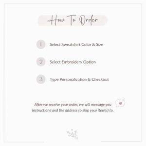 How to order your sweatshirt in three simple steps infographic