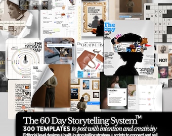 Y2K Storytelling Content Templates for Instagram, Social Media Content Creator, UGC, iOS core, Trendy Modern Pinterest, Aesthetic Canva, SMM