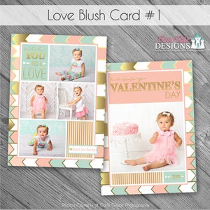Love Blush Valentine Card No. 1- benutzerdefinierte 5x7 Fotovorlagen für Fotografen auf WHCC, ProDigitalPhotos und Miller es Lab Specs