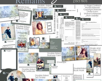 The Memory Remains Marketing Template COLLECTION- custom branding templates for photographers- 17 must-have forms and items