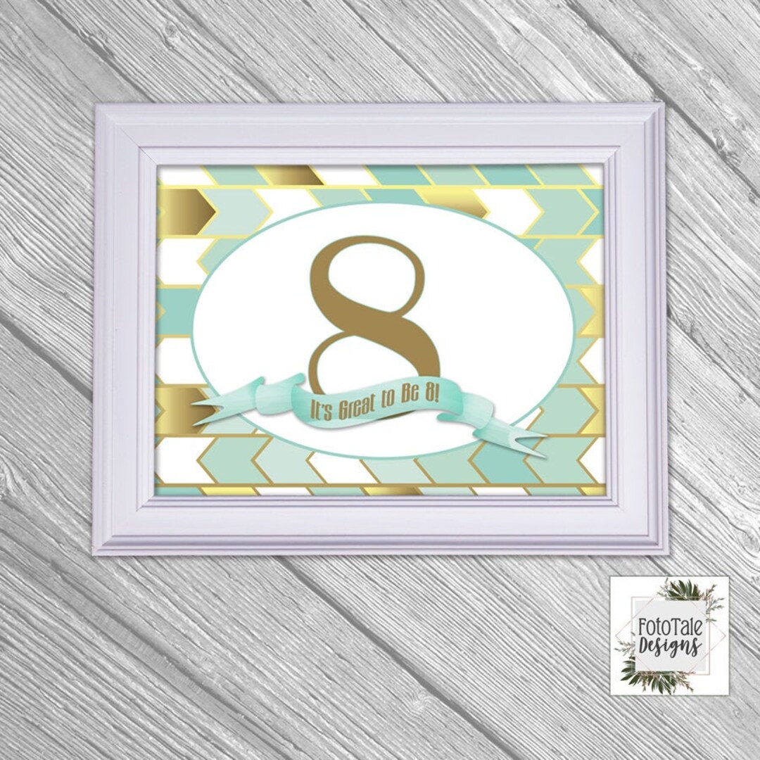 LDS Baptism Printable Sign - Table Display- 8x10 5x7 Great to Be Eight ...