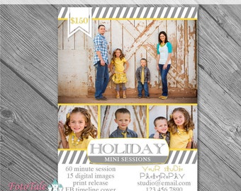 INSTANT DOWNLOAD - Silver and Gold Marketing Board 3- custom 5x7 photo template