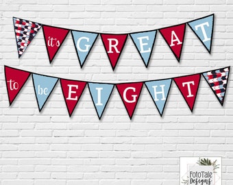 LDS Baptism Triangle Pennant Banner, Party Decorations, Digital Printable, Red Black and Blue, Primary - Instant Download -Can Customize