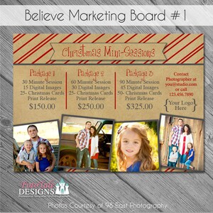 INSTANT DOWNLOAD - Believe Marketing Board 1- custom 5x7 photo template